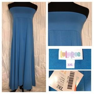 3XL LuLaRoe Light Blue Maxi Skirt NWT